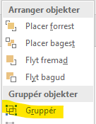 Screenshot fra powerpoint vedrørende gruppering